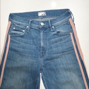 Mother track stripe jeans, size 25